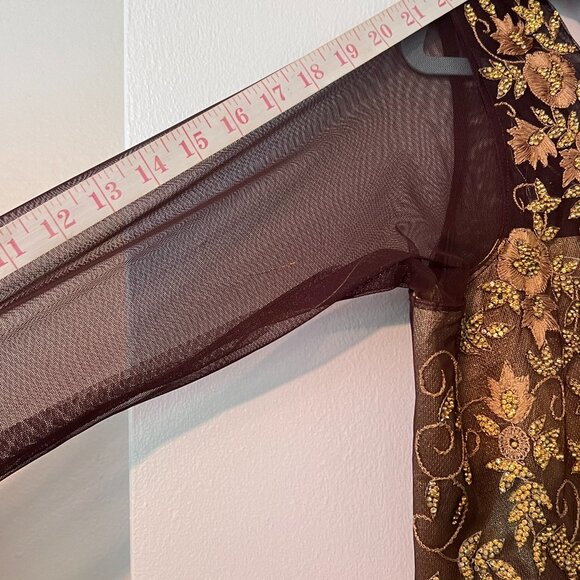 Indian Anarkali long dress black and beige gown Size XL - Picture 12 of 14